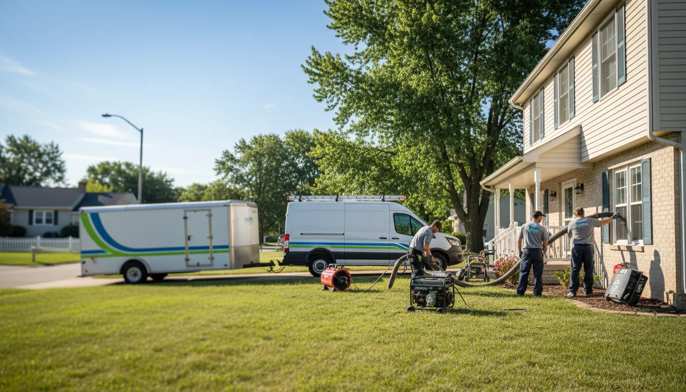 Flooded Basement Restoration And Cleanup With Repair in Cement City, MI near me
